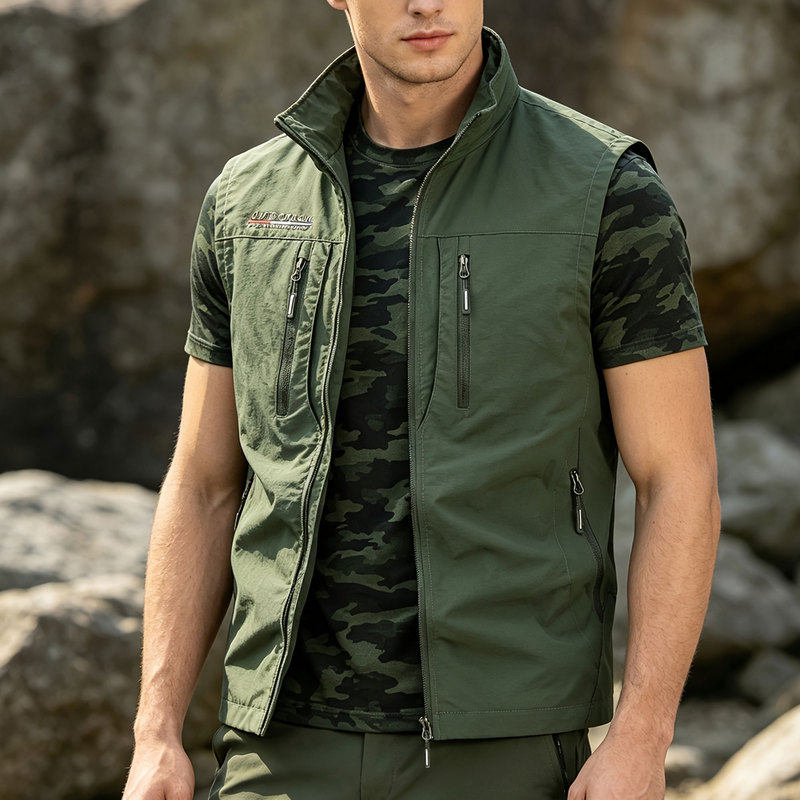 Outdoor Sport Jacket Men - سترة رجالية بدون أكمام، سترة رياضية