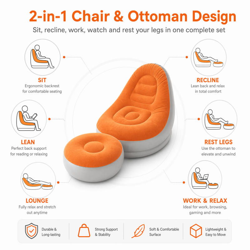 مجموعة أريكة هوائية قابلة للنف - مراجعة Outdoor Sport Chairs وسعره