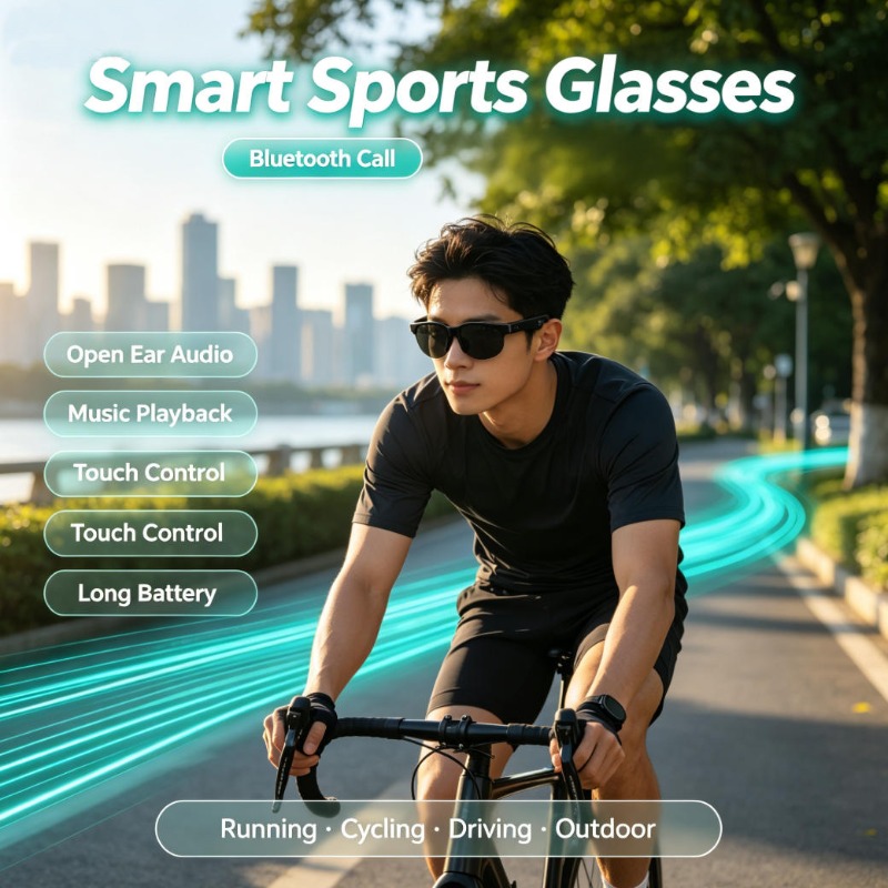 نظارات رياضية ذكية مع سماعات م - مراجعة Outdoor Sport Glasses وسعره