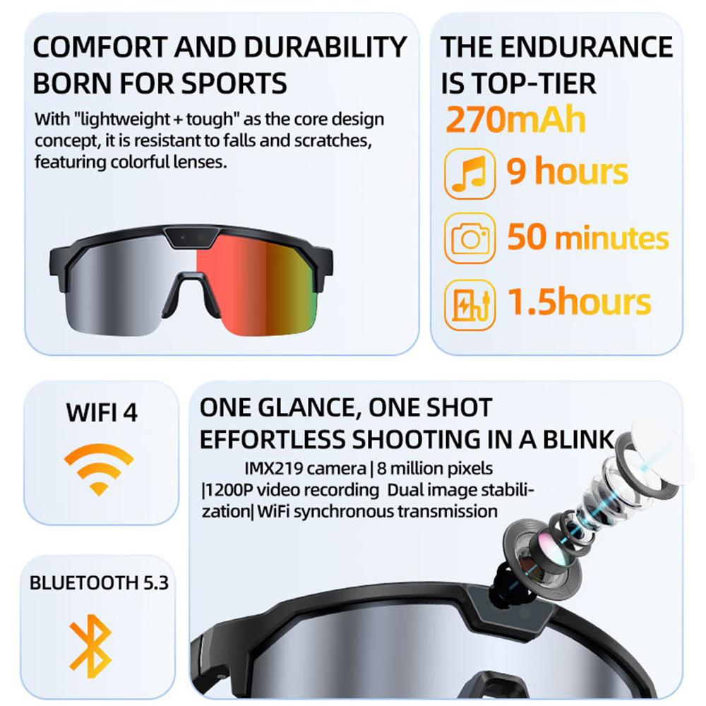 نظارات ذكية للدراجات الهوائية  - مراجعة Outdoor Sport Glasses وسعره