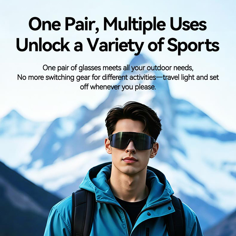 نظارات شمسية رياضية ذكية مزودة - مراجعة Outdoor Sport Glasses وسعره